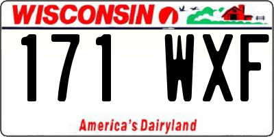 WI license plate 171WXF