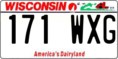 WI license plate 171WXG