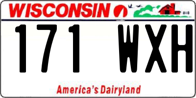 WI license plate 171WXH