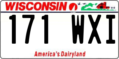 WI license plate 171WXI