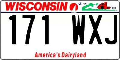 WI license plate 171WXJ