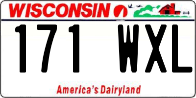 WI license plate 171WXL