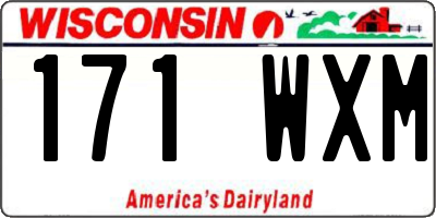 WI license plate 171WXM