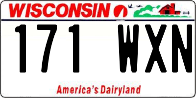 WI license plate 171WXN