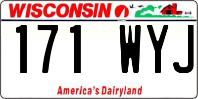 WI license plate 171WYJ