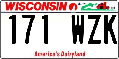 WI license plate 171WZK