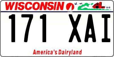 WI license plate 171XAI