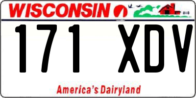 WI license plate 171XDV