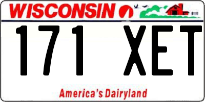 WI license plate 171XET