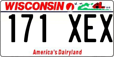 WI license plate 171XEX