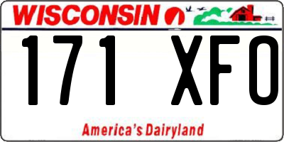 WI license plate 171XFO