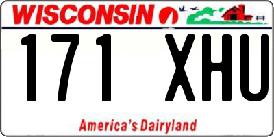 WI license plate 171XHU