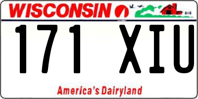 WI license plate 171XIU