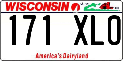 WI license plate 171XLO