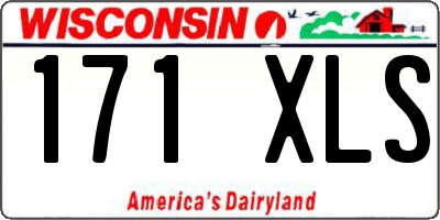 WI license plate 171XLS