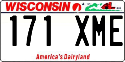 WI license plate 171XME