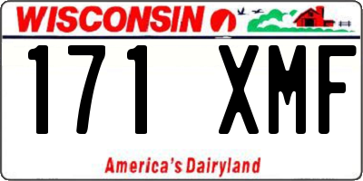 WI license plate 171XMF