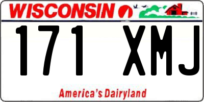 WI license plate 171XMJ