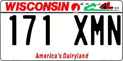 WI license plate 171XMN