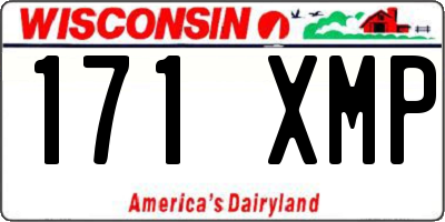 WI license plate 171XMP