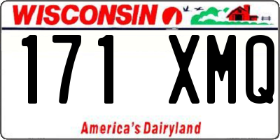 WI license plate 171XMQ