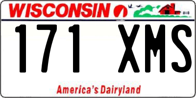 WI license plate 171XMS