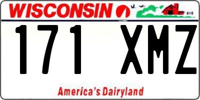 WI license plate 171XMZ