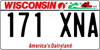 WI license plate 171XNA