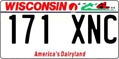 WI license plate 171XNC