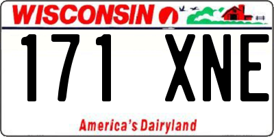 WI license plate 171XNE