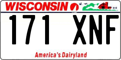 WI license plate 171XNF