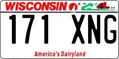 WI license plate 171XNG