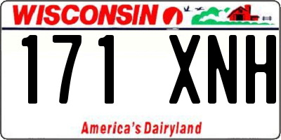 WI license plate 171XNH