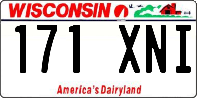 WI license plate 171XNI