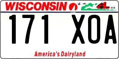 WI license plate 171XOA