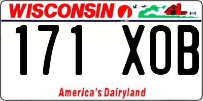 WI license plate 171XOB