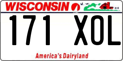 WI license plate 171XOL