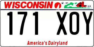 WI license plate 171XOY