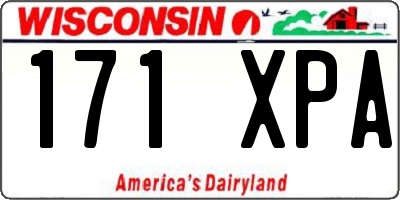 WI license plate 171XPA