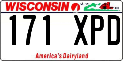 WI license plate 171XPD