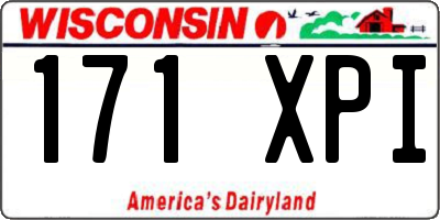 WI license plate 171XPI
