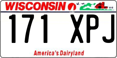 WI license plate 171XPJ