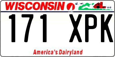 WI license plate 171XPK