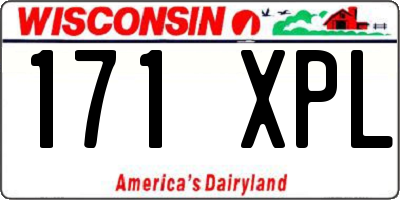 WI license plate 171XPL