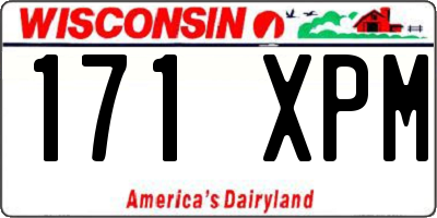 WI license plate 171XPM