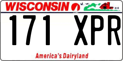 WI license plate 171XPR