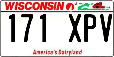 WI license plate 171XPV