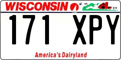 WI license plate 171XPY
