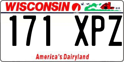 WI license plate 171XPZ