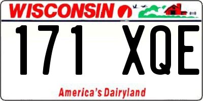 WI license plate 171XQE